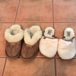 Two Pairs of UGG Slippers